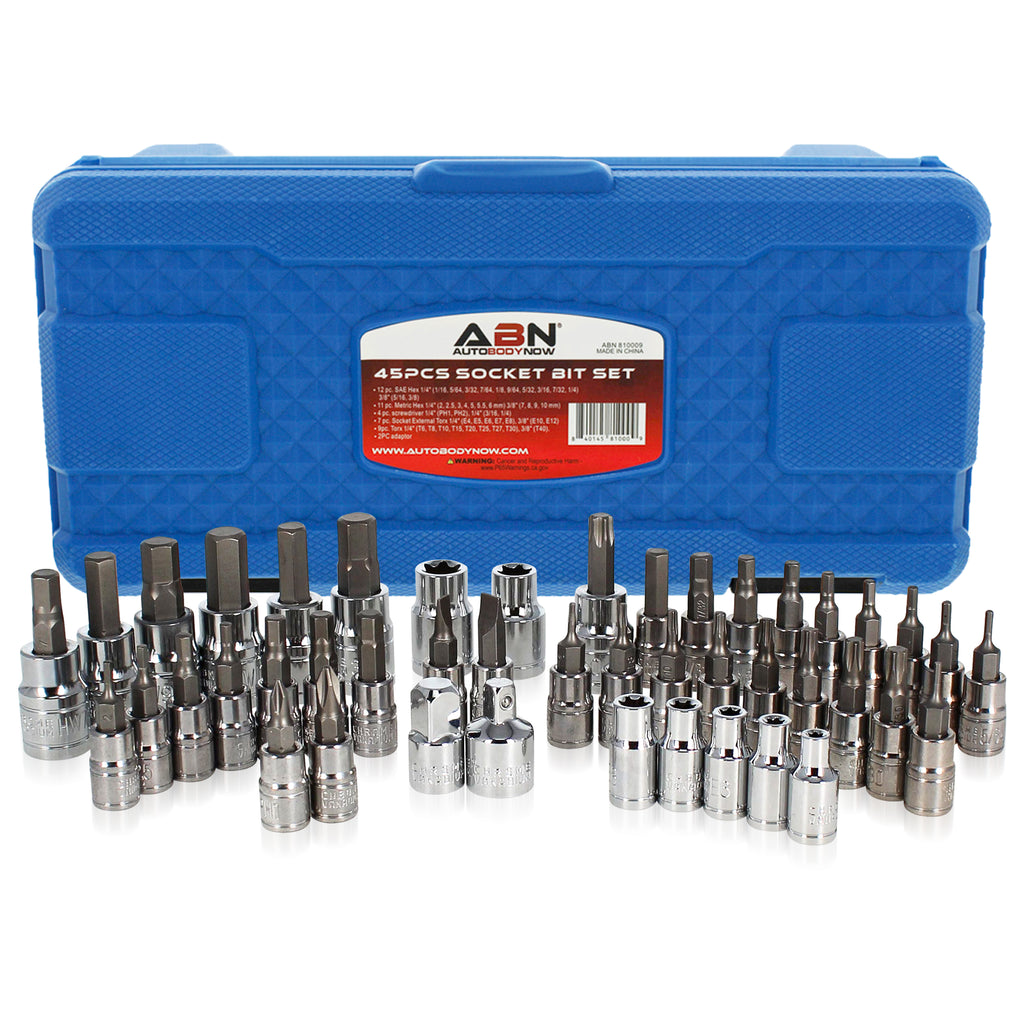 ABN Impact Nut Driver Set - 8pc Metric Extended Driver Bits Magnetic Tip  Sockets 