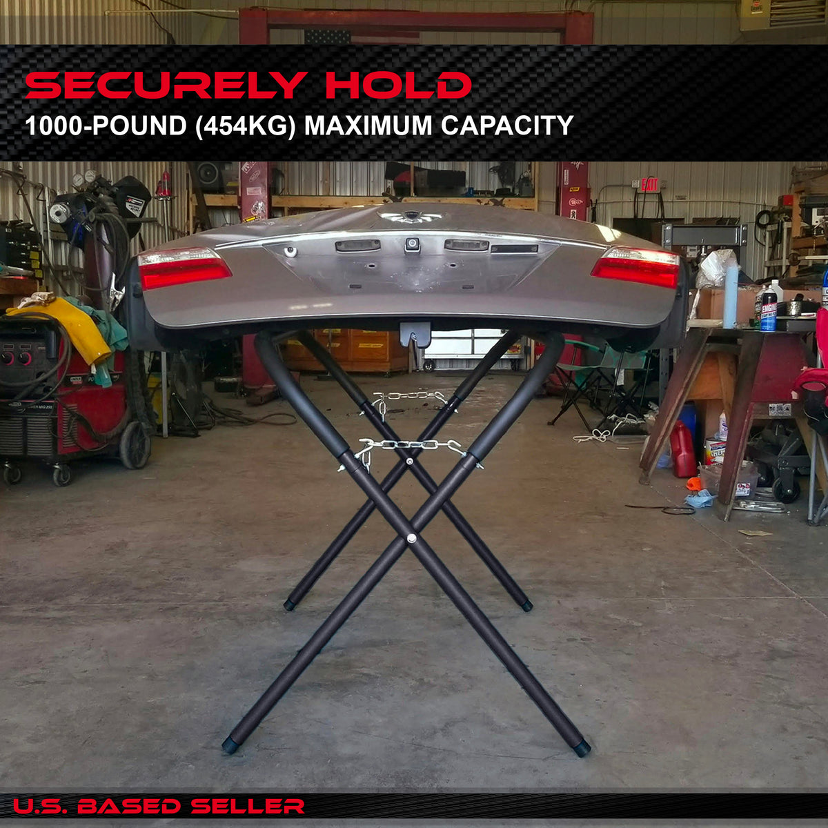 Auto Body Work Stand 2p Foldable Workshop Table Bench - 2000 lb Total