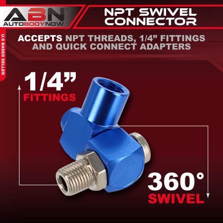 1/4" Inch NPT 360 Degree Swivel Connector