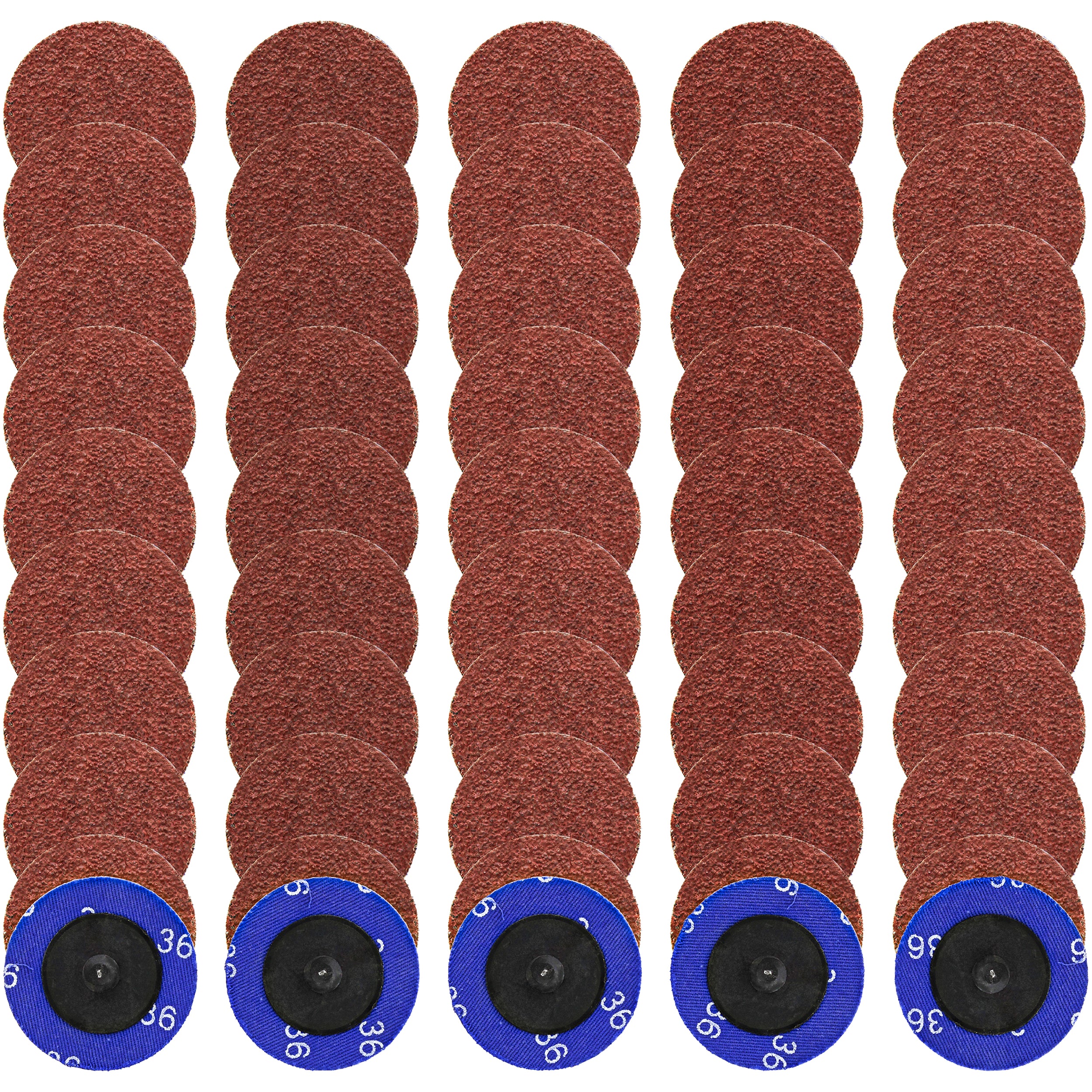 Aluminum Oxide Sandpaper Disc 50pk - 2in 36 Grit Sanding Disc Set