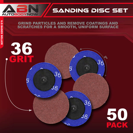 Aluminum Oxide Sandpaper Disc 50pk - 2in 36 Grit Sanding Disc Set