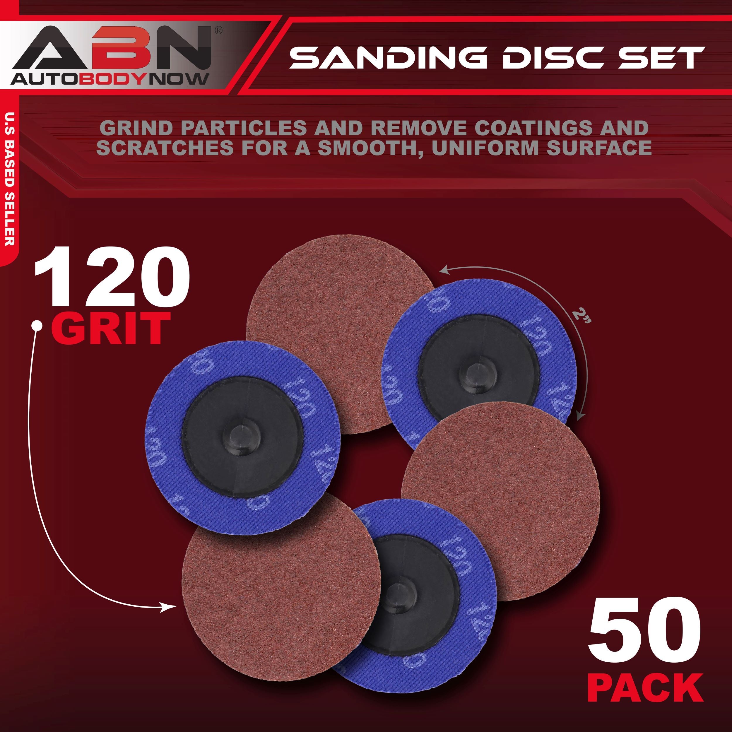 Aluminum Oxide Sandpaper Disc 50pk - 2in 120 Grit Sanding Disc Set