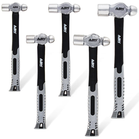 ABN Ball Pein Hammer 5pc Set – 8 to 32 oz Ounce Fiberglass Hammers