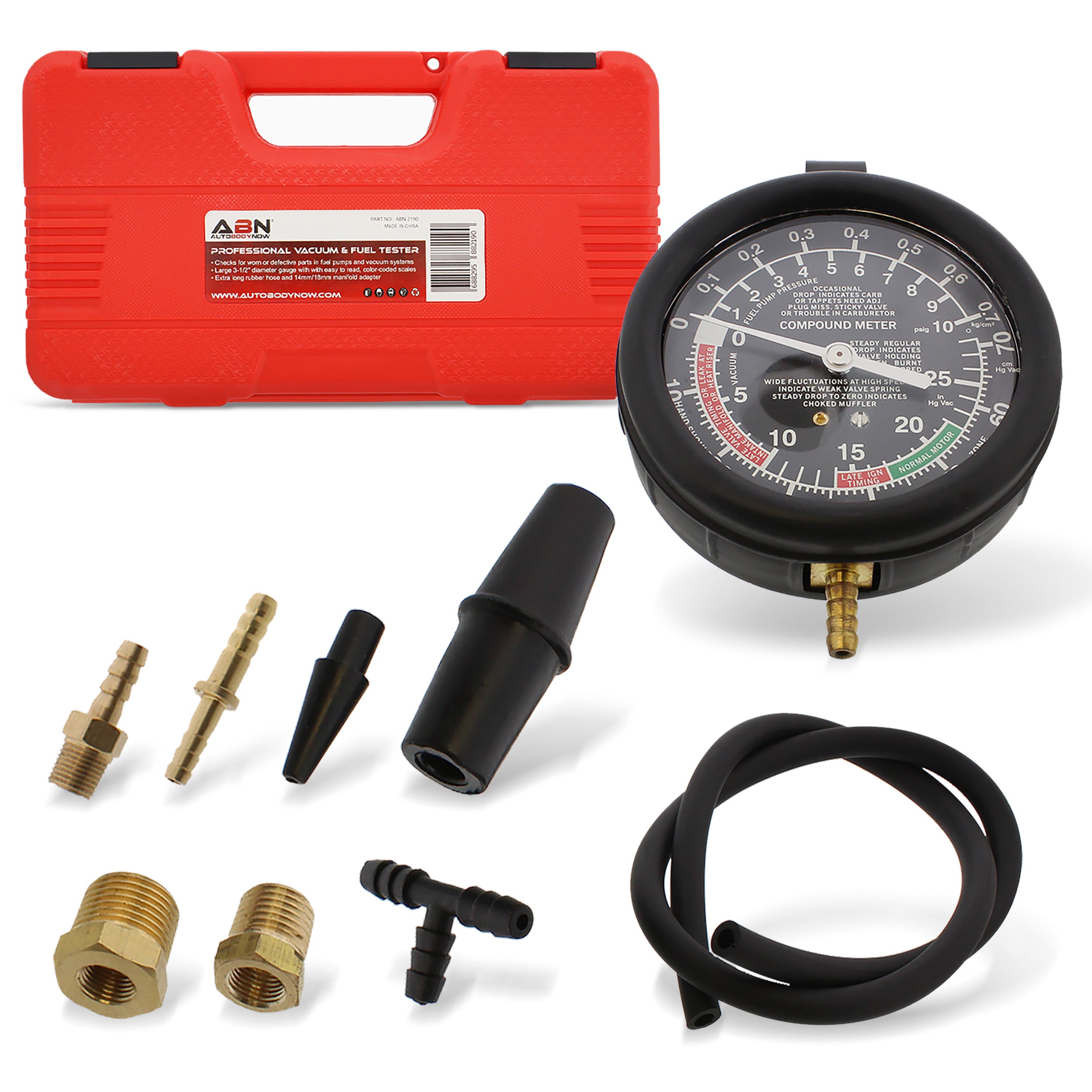 Carburetor Vacuum and Fuel Pump Pressure Tester Gauge Test Kit