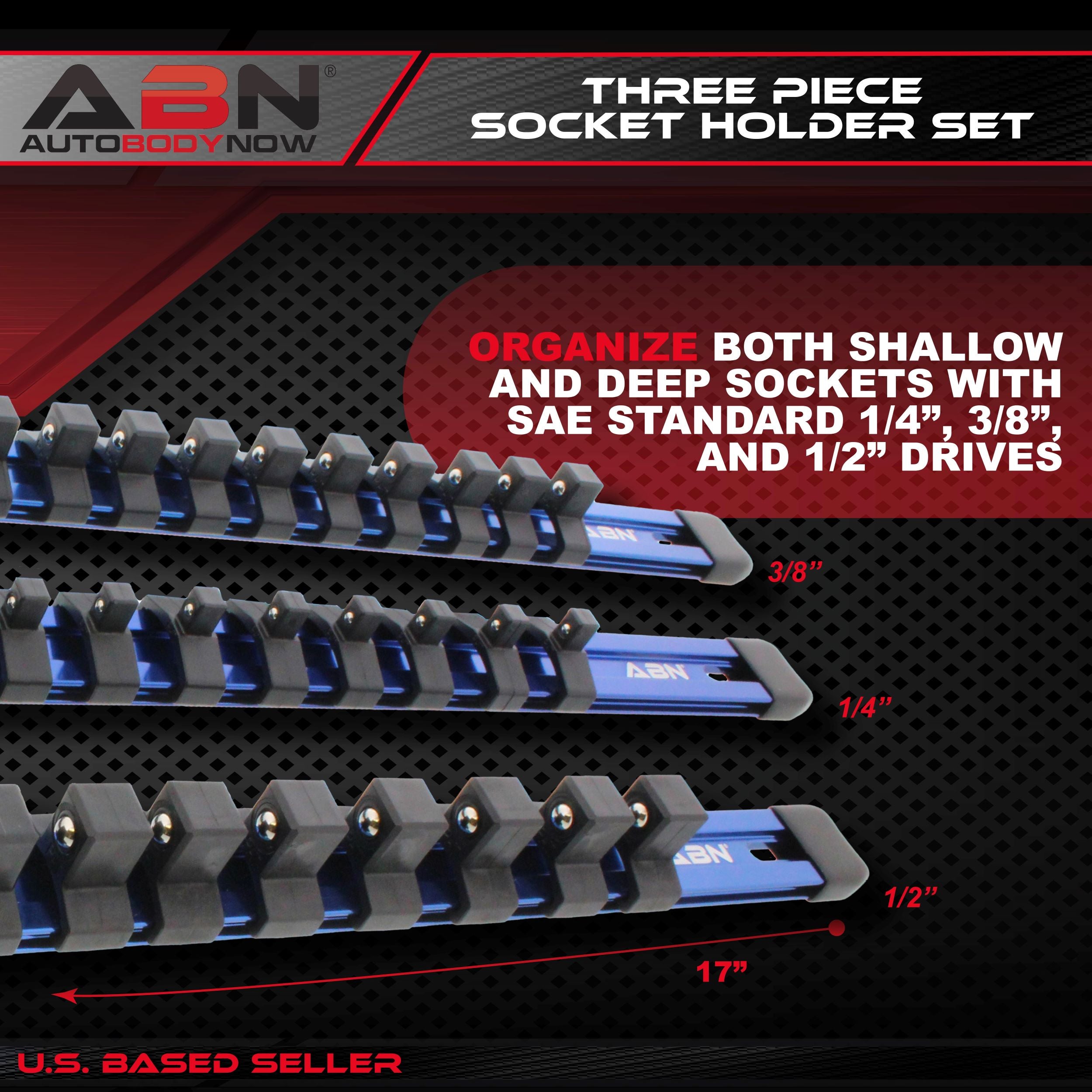 Aluminum SAE Socket Holder Rail Tool Socket Organizer Rail and