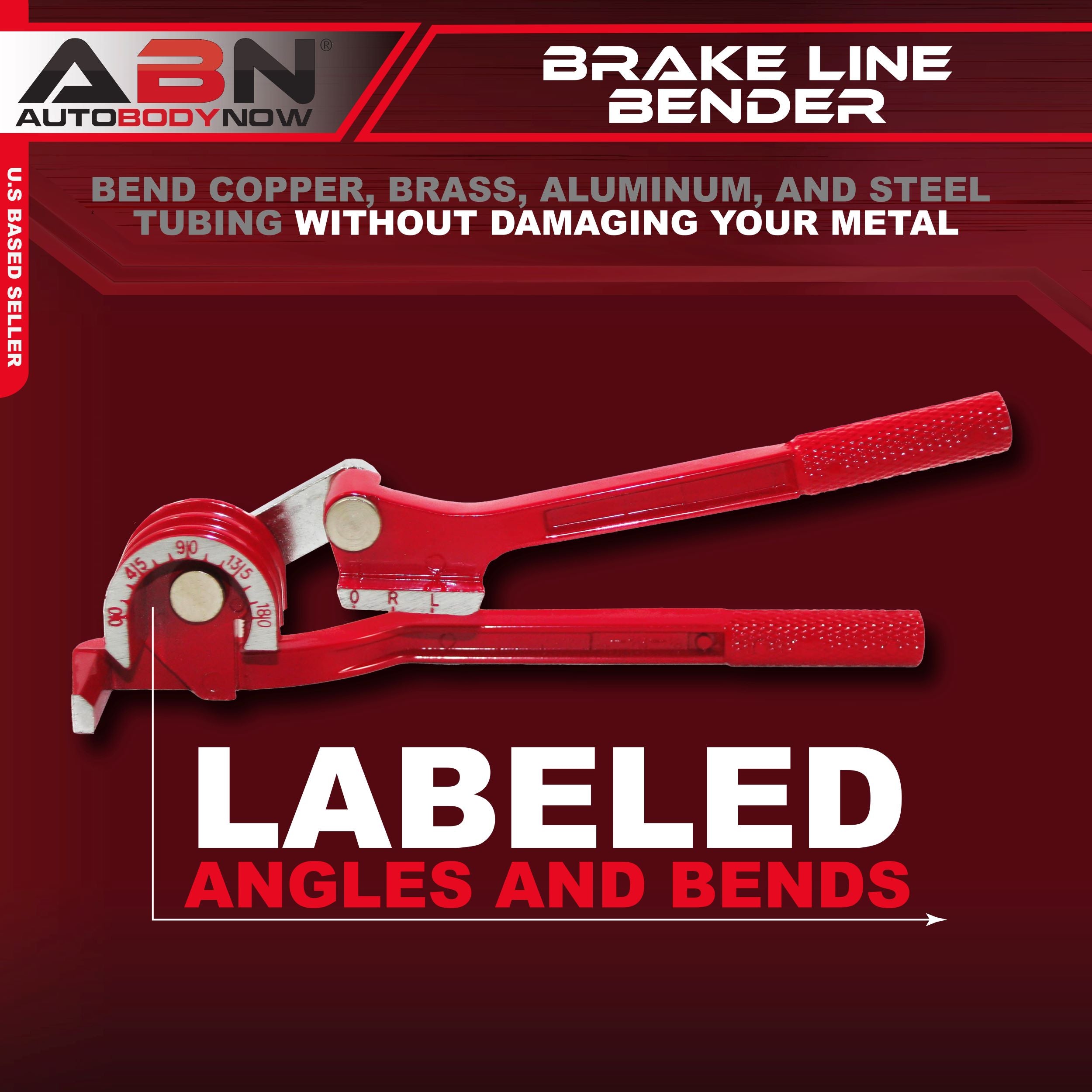 Brake Line Bender - 1/4in, 5/16in, and 3/8in Pipe and Tubing Bender