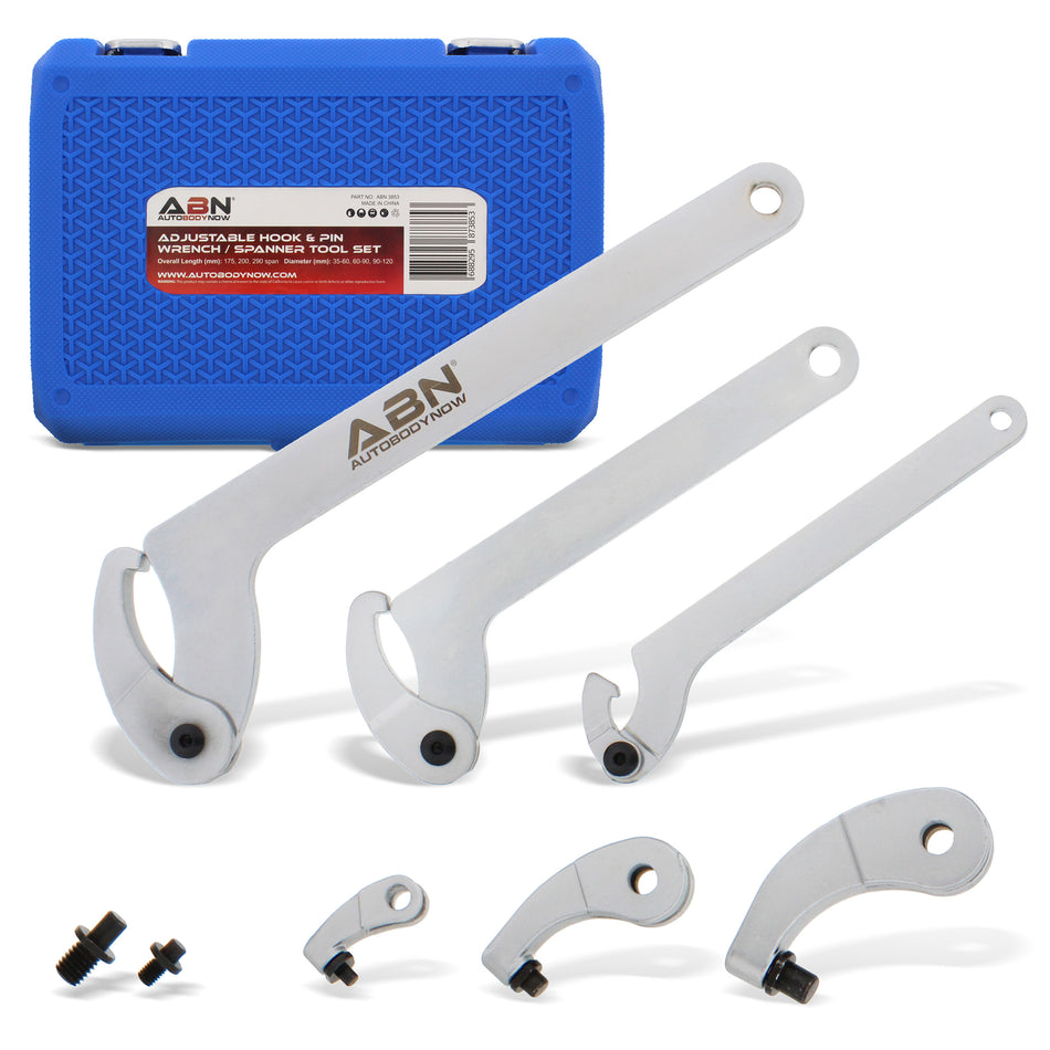 Adjustable Hook & Pin Wrench Spanner Tool Bicycle Bike Nut Set