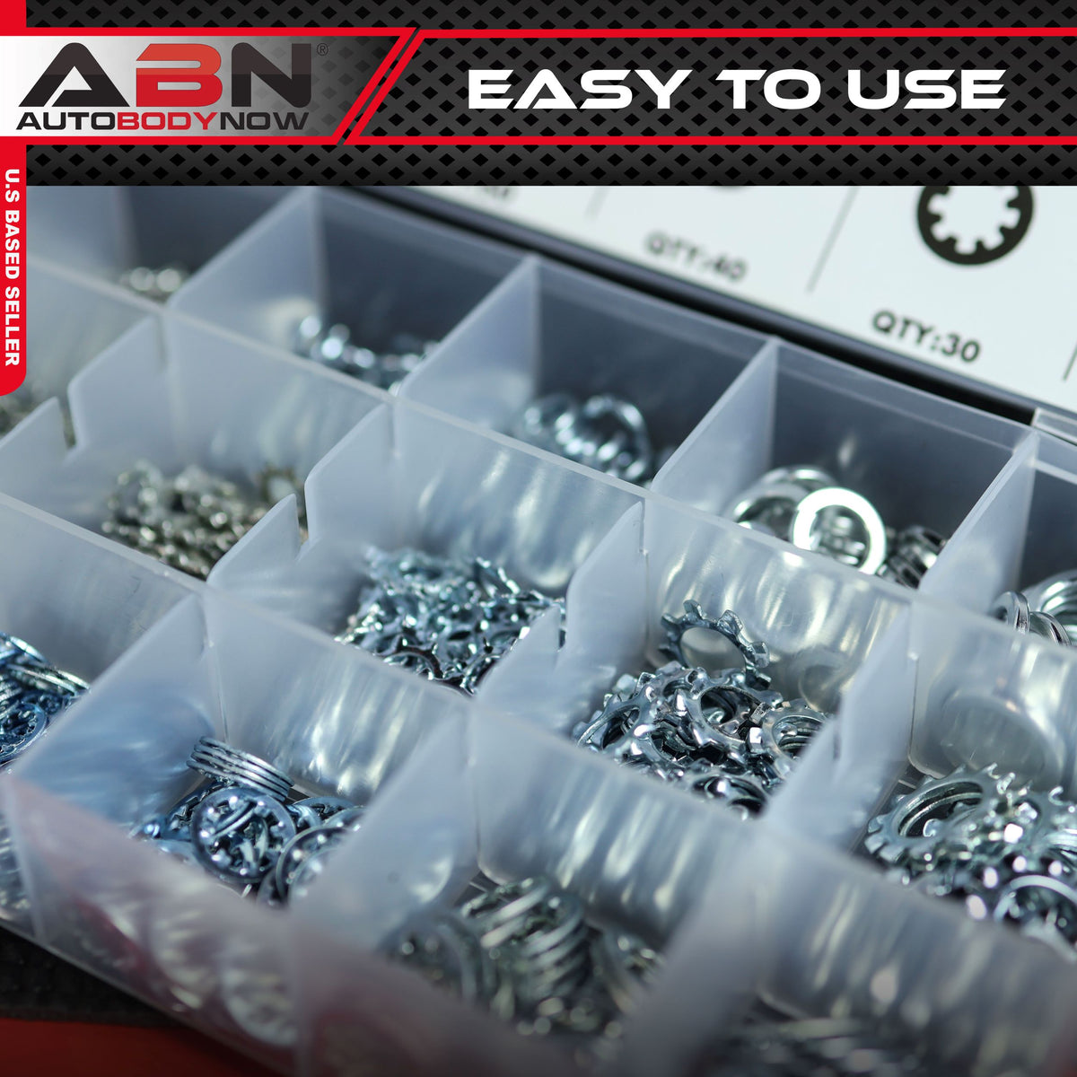 Lock Washer 720 pc Assortment Kit – Metric & SAE Star & Split Washers