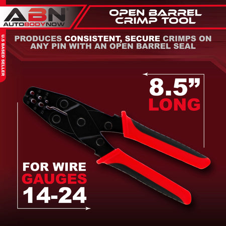 Open Barrel Crimper Wire Crimper Tool – 14-24ga Wire Terminal Crimper