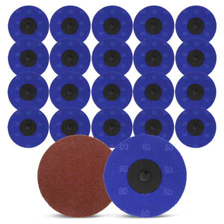 Aluminum Oxide Sanding Discs 25-Pack, 3” Inch, 80 Grit