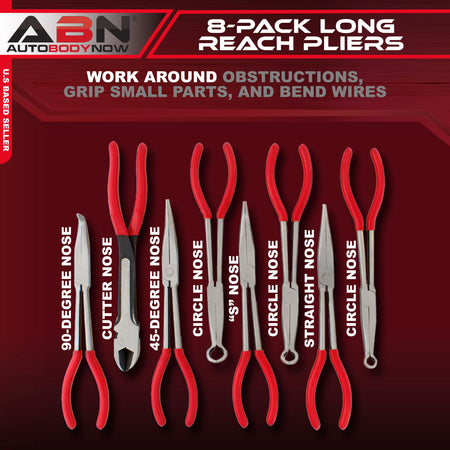 11” Inch Long Reach Pliers 8-Piece Set