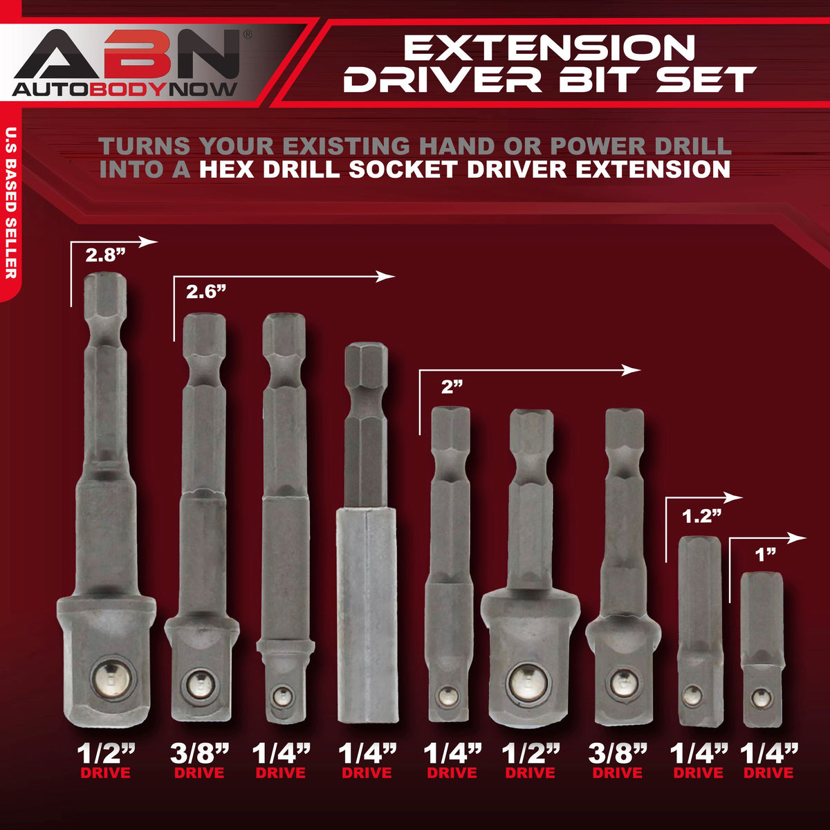 Drill Bit Extension Driver Bit Set Socket Adapter Set Hex Adapter Set