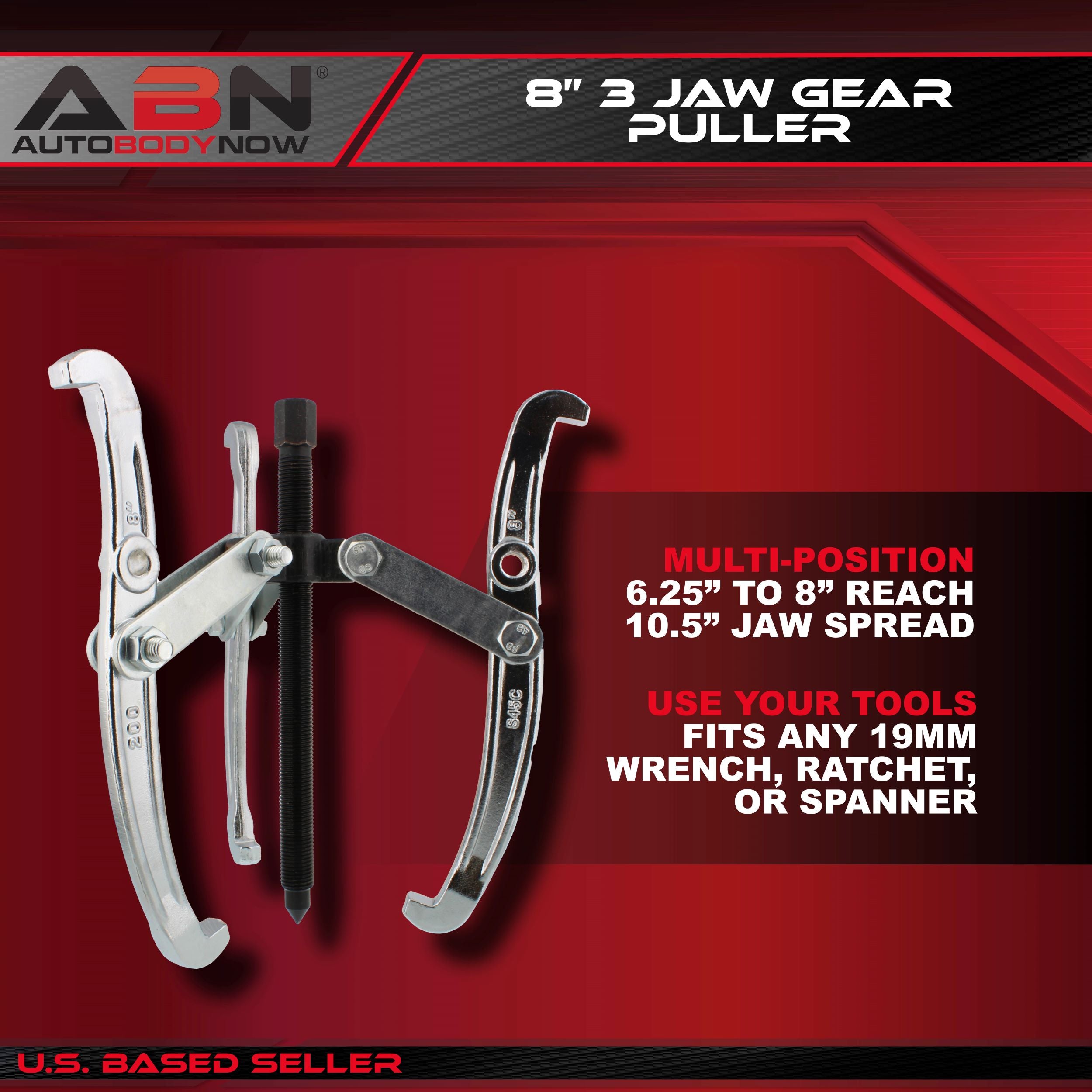 3-Jaw Gear Puller – Removal Tool for Gears, Pulley, and Flywheel