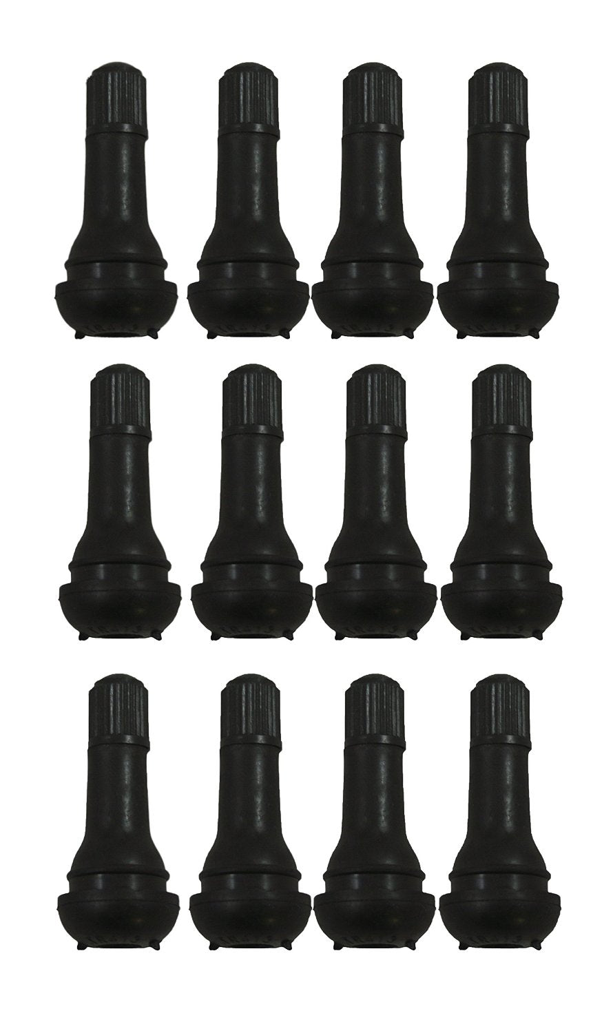 Snap-In Rubber Valve Stem 12-Pack