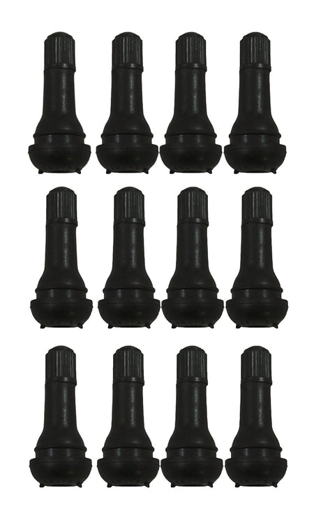 Snap-In Rubber Valve Stem 12-Pack